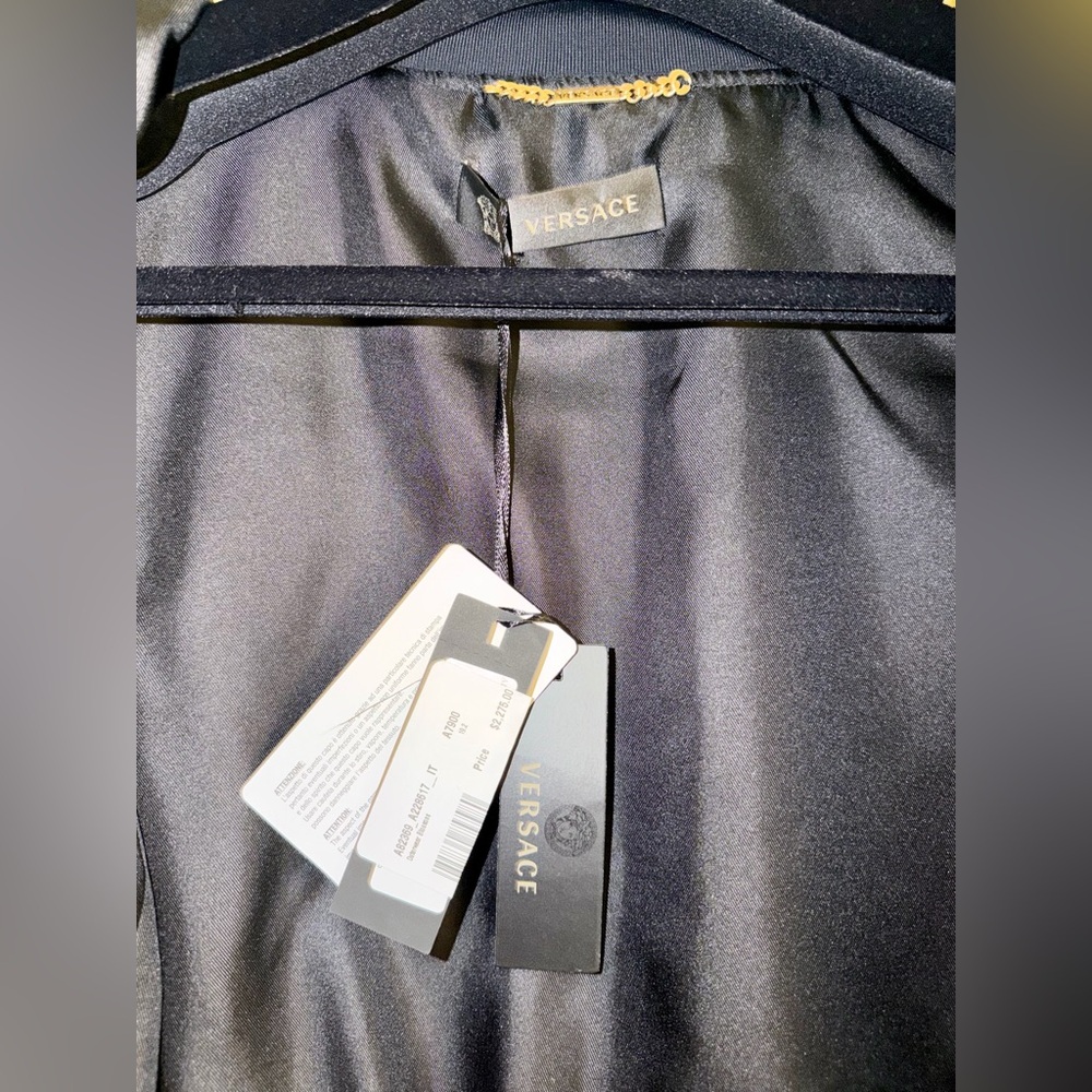 NWT Versace - Black & Gold Baroque Bomber Jacket - New with Tag - Small / 38 USA - Picture 11 of 14